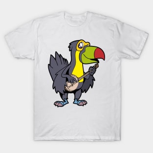 Comic toucan playing banjo T-Shirt